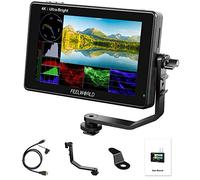 FEELWORLD LUT7PRO 7 Pouces 2200nits Écran Tactile 3D LUT Caméra DSLR Directeur de Terrain Moniteur AC avec Forme d'onde F970 Kit d'alimentation Externe et d'installation HDMI 4K 1920X1200