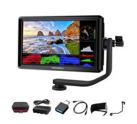 FEELWORLD S55 V3 Ensemble moniteur de terrain pour appareil photo reflex numérique 15,2 cm - Écran IPS FHD, entrée/sortie HDMI 4K, bras inclinable, sortie d'alimentation, batterie et étui de transport