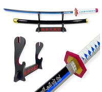 FÉENOMENN Katana Giyu Tomioka - Epée Lame Bois - Support Japonais Inclus
