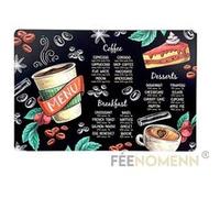 FÉENOMENN plaque métal déco vintage - menu petit déjeuner façon ardoise - breakfast café dessert (20x30cm) G
