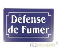 FÉENOMENN plaque métal déco vintage - panneau défense de fumer (20x30cm) G