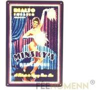FÉENOMENN plaque métal déco vintage - rialto théâtre et spectacle burlesque - minsky’s danseuse (20x30cm) G