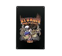 FÉENOMENN Plaque Métal Déco Vintage - Sturgis Motorcycle Rally USA (20x30cm)