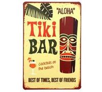 FÉENOMENN plaque métal déco vintage - tiki bar cocktails (20x30cm) G