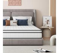 FEEOHOME Matelas 90 x 200 cm, Épaisseur 25cm, Matelas Hybride à Ressorts ensachés avec certifié Oeko-Tex, H3 Fermeté Moyenne, 7 Zones, Confort Ferme, Respirant Tissus 3D, Soutien Parfait