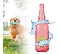 Feeon Jouet pour chien en forme de bouteille d'eau - Jouet couineur en caoutchouc durable pour chiens de petite, moyenne et grande taille (rouge, taille S)