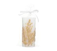 FEERIC BOUGIE FLEURS DOREES 7X14,5CM