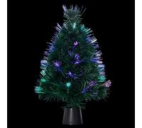 FEERIC CHRISTMAS - Arbre de Noël Lumineux Sapin Artificiel Vert en Fibre Optique Multicolore H 45 cm