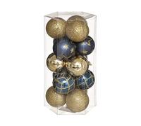 FEERIC CHRISTMAS - Boule de Noël 50 mm x 15 Bleu Or