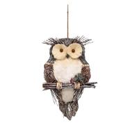 FEERIC Christmas - Déco de Noël à Suspendre Hibou sur Une Branche H 50 cm