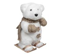 FEERIC Christmas - Décoration de Noël Ourson sur Ski avec Gants et écharpe H23 cm à L'orée des Bois