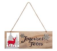 Féérie Lights & Christmas - Décoration de Noël à suspendre en bois Jeanne - Beige - Jeanne La nostalgie revisitée