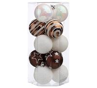 FEERIC CHRISTMAS - Lot de 15 Boules de noël Lisses et décorées D5 à l'orée des Bois