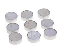 Feeric Christmas Lot de 9 Bougies Chauffe Plat Blanc pailleté D 3.8 cm