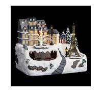 Village de Noël Lumineux et animé Fontaine et Tour Eiffel - Feeric Christmas
