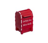 JJA Boîte aux lettres déco Père Noël Résine Rouge à poser