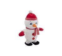 Fééric Lights and Christmas - Bonhomme de Neige Musical 34cm Blanc & Rouge