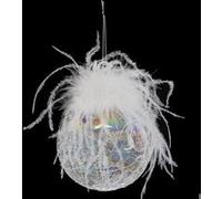 Fééric Lights and Christmas - Boule de Noël en Verre Légende d'Hiver 10cm Blanc Blanc G