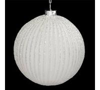 Fééric Lights and Christmas - Boule de Noël en Verre "Polaire" 10cm Blanc Blanc G