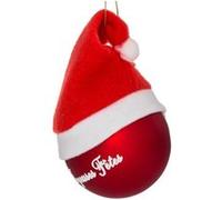 Fééric Lights and Christmas - Boule de Noël en Verre "Soir" 6cm Rouge & Blanc G