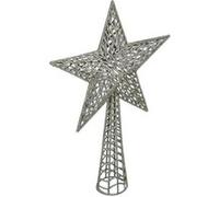 Fééric Lights and Christmas - Cimier Déco avec Paillettes "Étoile" 38cm Argent argent G