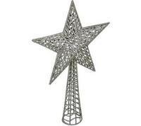 Fééric Lights and Christmas - Cimier Déco avec Paillettes "Étoile" 38cm Argent argent G
