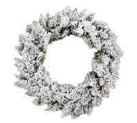 Fééric Lights and Christmas - Couronne de Noël Enneigée Blooming 40cm Blanc
