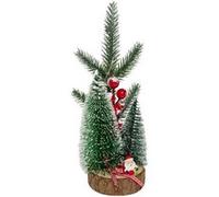 Fééric Lights and Christmas - Décoration Sapin Lumineux LED "Père Noël" 25cm Vert Vert