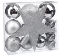 Fééric Lights and Christmas - Kit 18 Pièces Déco de Noël "Colorama" 23cm Argent Argent G