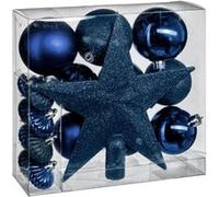 Fééric Lights and Christmas - Kit 18 Pièces Déco de Noël "Colorama" 23cm Bleu Nuit Bleu G