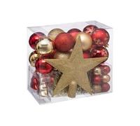 Set de sapin de Noël "Soir de Noël" 44 pièces rouge/or