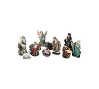 Paris Prix – Santons en porcelaine FEERIC LIGHT & CHRISTMAS pour crèche 9-11 cm – Lot de 11