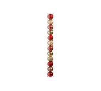 Fééric Lights and Christmas - Lot de 12 Boules de Noël "Soir" 6cm Rouge & Or Rouge G