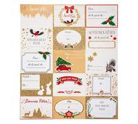 Fééric Lights and Christmas - Lot de 15 Étiquettes Cadeaux Paquet 25cm Or