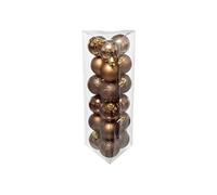 Lot de 18 Boules de Noël ""Colorama"" 3cm Bronze