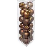 Lot de 18 Boules de Noël ""Colorama"" 3cm Bronze