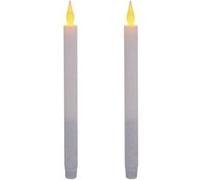 Fééric Lights and Christmas - Lot de 2 Bougies Cierges LED Colorama 28cm Blanc