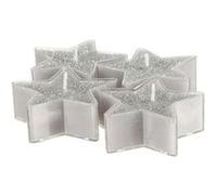 Fééric Lights and Christmas - Lot de 4 Bougies Étoiles Colorama 24g Argent Argent G