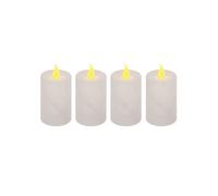 Fééric Lights and Christmas - Lot de 4 Bougies Votives Colorama 7cm Blanc Blanc