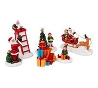 Fééric Lights and Christmas - Lot de 6 Personnages Village de Noël "Laponie" 23cm Multicolore Multicolore G