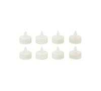 Lot de 8 Bougies Led Colorama 4cm Blanc Blanc