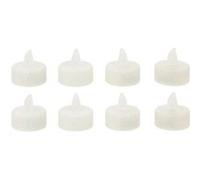 Lot de 8 Bougies Led Colorama 4cm Blanc Blanc