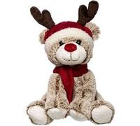 Peluche Enfant Renne Bonnet Étoile 35cm Naturel