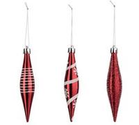 Article et décoration de fête Paris Prix - Sujet De Noël 3 Glaçons étoile 15cm Rouge