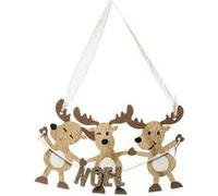 Fééric Lights and Christmas - Sujet de Noël 3 Rennes "Dis Maman" 17cm Naturel G