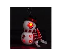 Boules de Noël GENERIQUE Sujet de Noël Bonhomme de Neige 14cm Blanc