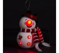 Boules de Noël GENERIQUE Sujet de Noël Bonhomme de Neige 14cm Blanc