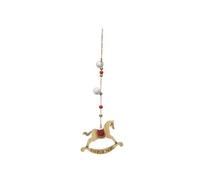 Fééric Lights and Christmas - Sujet de Noël Cheval à Bascule "La Piste" 34cm Beige