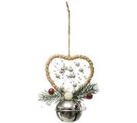 Fééric Lights and Christmas - Sujet de Noël Grelot "Héritage" 12cm Argent & Beige Gris G