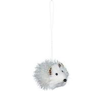 Paris Prix - Sujet De Noël Hérisson Givré cocon 9cm Blanc Blanc